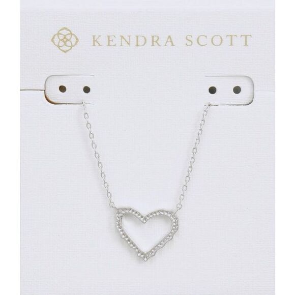 Kendra Scott NEW necklace - Sophee silver heart - Picture 3 of 8